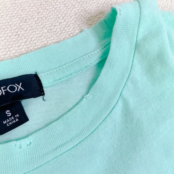 WILDFOX Keke Tacos & Margs Yucca Mint Green Graphic Tee Shirt size S NWT - Picture 4 of 7